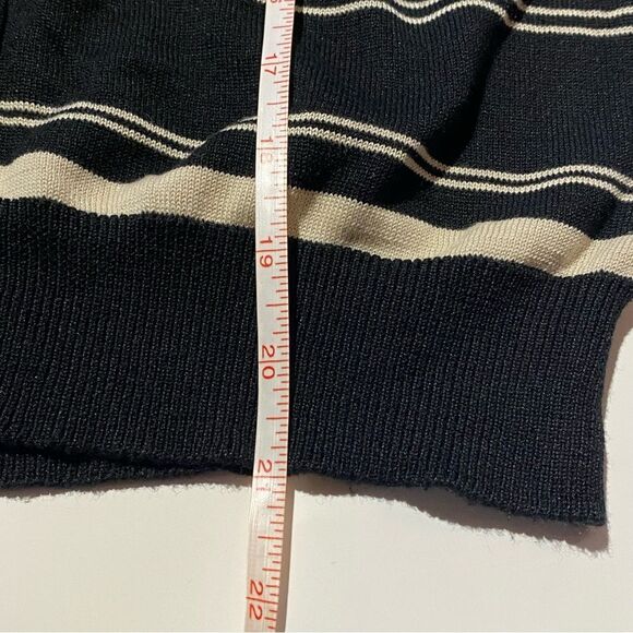 Oliver Perry Knitwear Silk/Cotton Blend Striped Lightweight Cardigan Women's M - Picture 11 of 13